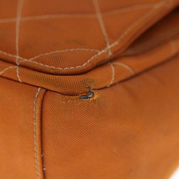 CHANEL Matelasse Shoulder Bag Nylon Brown CC Auth 60924A - Picture 9 of 16